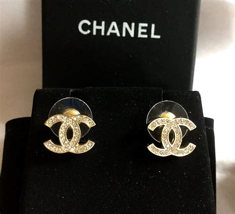 coco chanel studs|chanel logo stud earrings price.